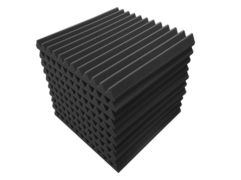 12 Pack Large Genuine Pro-coustix High Quality, Fire Retardant, Dark Grey Acoustic foam Wedge tiles 450x450x45mm