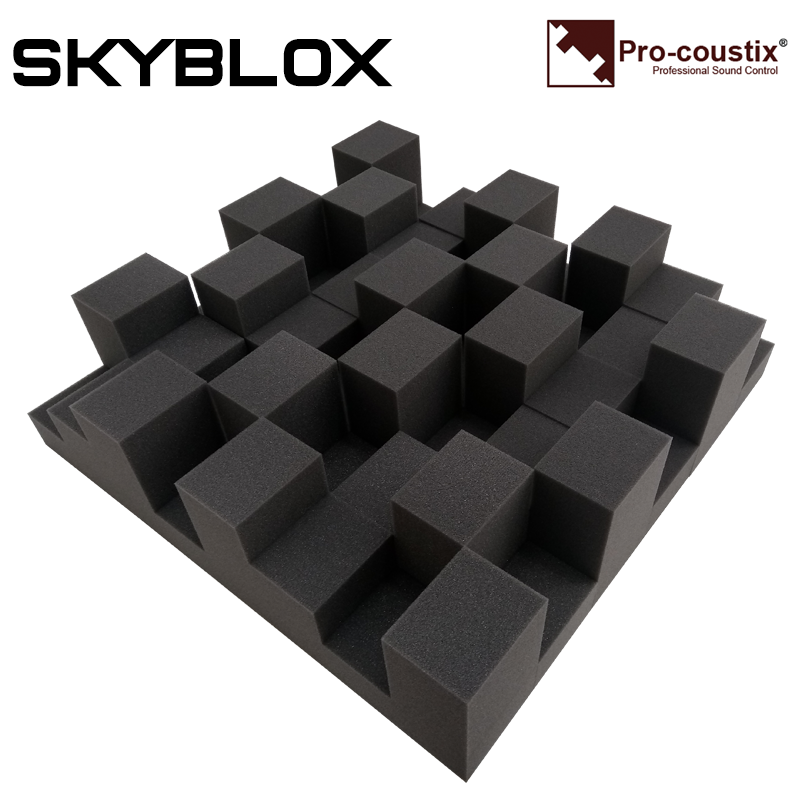 Pro-coustix Skyblox Modular Acoustic Foam Broad Band Absorber Panels 600 x 100mm 6 Pk