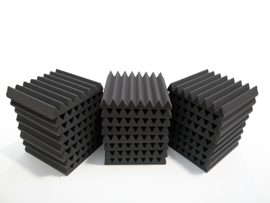 24 Pack Pro-coustix Ultraflex Wedge acoustic foam tiles 300x300mm Dark Grey