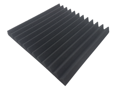 12 Pack Large Genuine Pro-coustix High Quality, Fire Retardant, Dark Grey Acoustic foam Wedge tiles 450x450x45mm