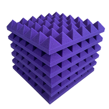 Pro-coustix Ultraflex Pyramid Acoustic Treatment Panels Purple (20x)